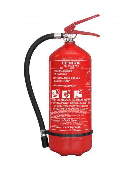 Extincteur Abc 6 kg avec support - Gasopas Andorra France