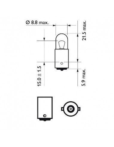 Ampoule T4W Std 12v CP - Gasopas Andorra France