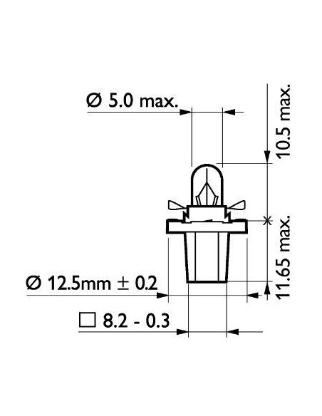 Lámpara Bax 8,5d/2 Std 24v CP - Gasopas Andorra Francia