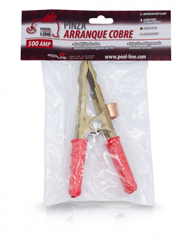 Pinza Arranque Maciza 500Amp Roja - Gasopas Andorra Francia